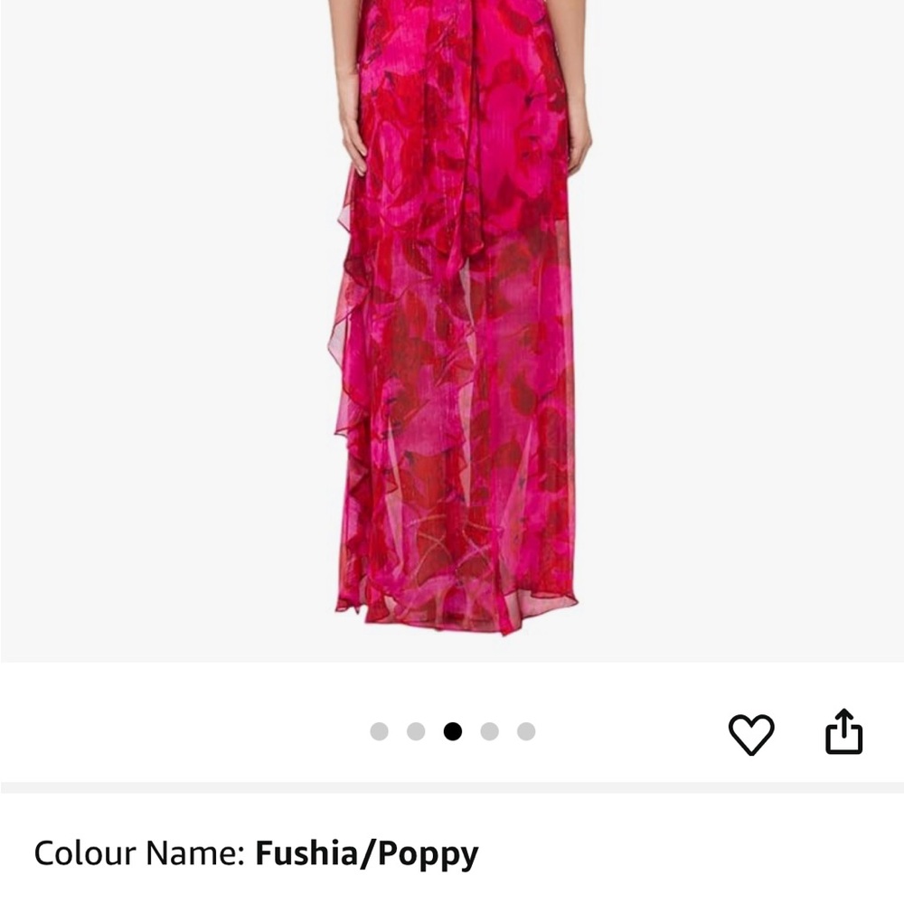 Aqua Vibrant Fuchsia Maxi Skirt